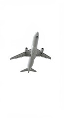 Aeroplane Flight View in Clear White Sky Transportation Aviation