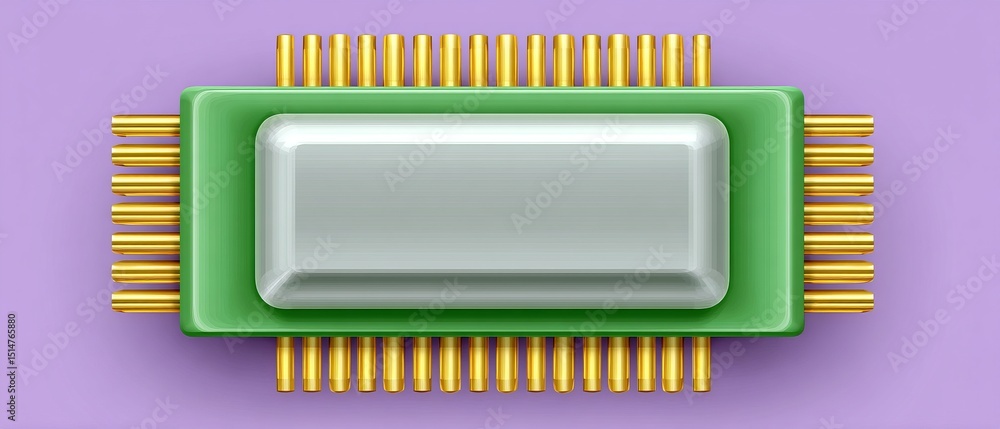 Poster innovative integration of mem technology digital space flat illustration modern design abstract view