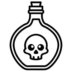 skull and bottle