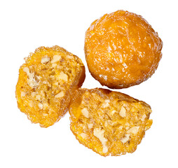 top view of Alani Armenian sweet with nut cut out