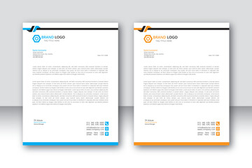 Obraz premium Clean corporate letterhead template design, Modern letterheads design template, Professional company letterheads layout for business and project.