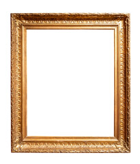 retro vertical golden picture frame cutout