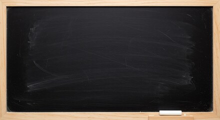 Chalkboard Background Black Surface Wood Frame Clean Texture
