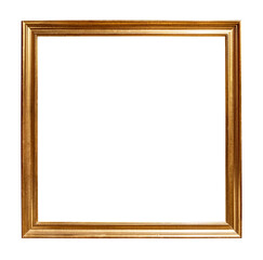 square simple narrow golden picture frame cutout