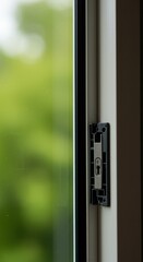 Close Up Photo of Window Latch Green Exterior View Daylight