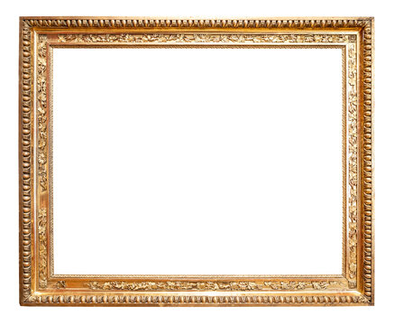 vintage horizontal golden paiting frame cutout