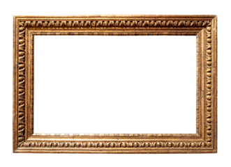 retro horizontal gold carved painting frame cutout