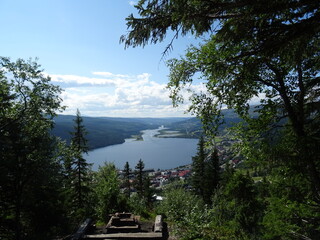 lake and mountains