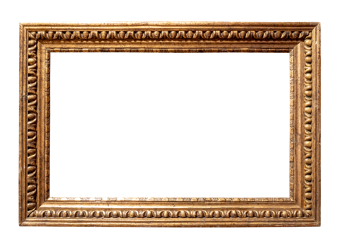 retro horizontal gold carved painting frame cutout