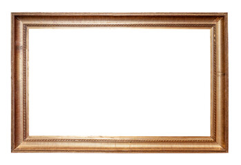 retro horizontal golden picture frame cutout