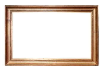 retro horizontal golden picture frame cutout