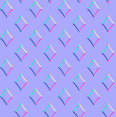 Diamond-shaped normal map pattern (Perfect seamless pattern)