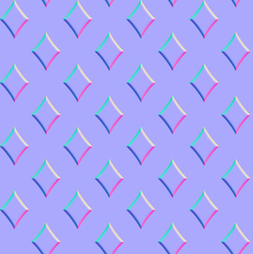 Diamond-shaped normal map pattern (Perfect seamless pattern)