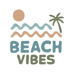 Beach Vibes Typography Logo