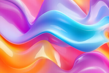 Abstract Colorful Waves: Vibrant, flowing waves of color create a mesmerizing abstract image, perfect for design projects needing a touch of energy and visual appeal.