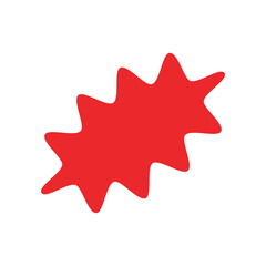 Abstract Red Starburst Shape Vector