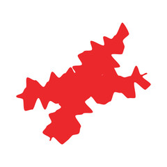 Abstract Red Jagged Shape Vector