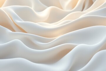 Obraz premium Elegant draped cream colored fabric texture background