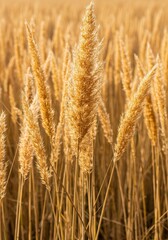 Fototapeta premium Golden Wheat Field Photo Agriculture Farm Grain Nature Plant