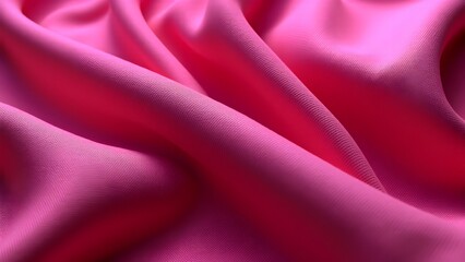Vivid Hot Pink Fabric with Soft Texture and Natural Folds – Close-Up of Stylish Cloth Surface for Fashion, Textile Design, and Bold Abstract Background Concepts.