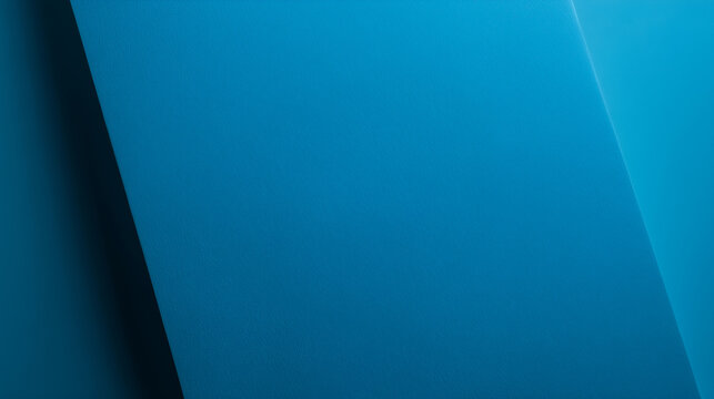 Elegant abstract blue background with shadows and depth, minimalist art for business or technology use