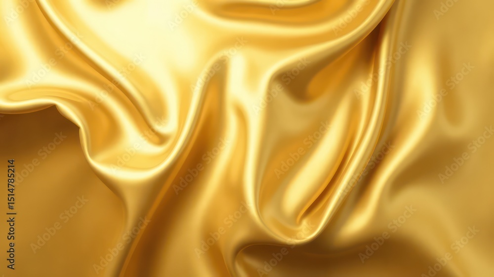 Aufkleber elegant shimmering gold fabric with soft folds and a luxurious texture creating a smooth and fluid a