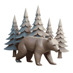 White elephant isolated on a white background, a large wild mammal with a trunk