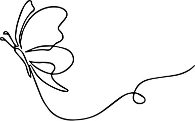 butterfly line silhouette