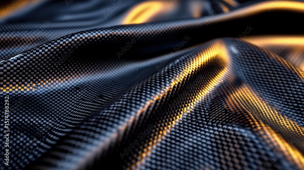 Poster soft shiny fabric with elegant texture and subtle light reflections