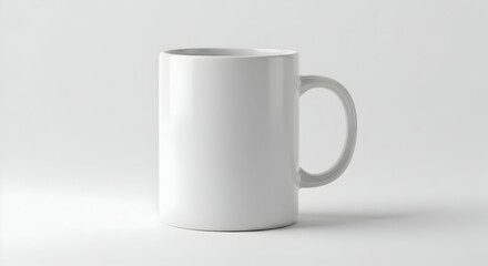 Fototapeta premium Blank White Coffee Mug Mockup Design Template for Branding and Sublimation
