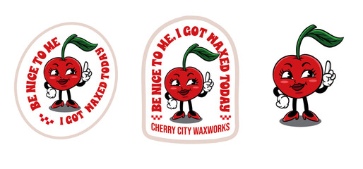 Red Cherry Mascot Woman