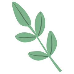 hand holding green leaf cartoon vector	