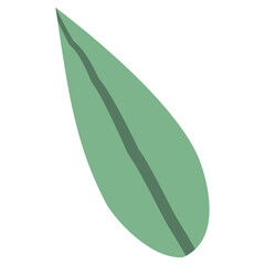 hand holding green leaf cartoon vector	