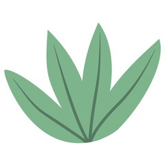 hand holding green leaf cartoon vector	