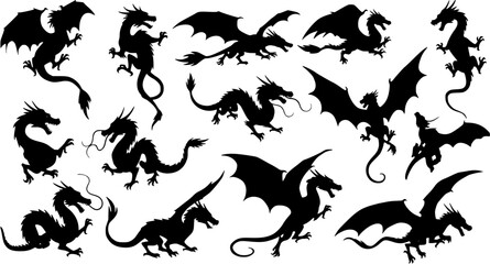 dragon silhouettes

