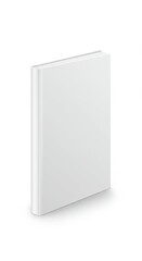 Naklejka premium Realistic Book Mockup with Blank White Cover Isolated on White