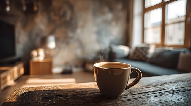 artistic coffee corner, in a modern boho living room
