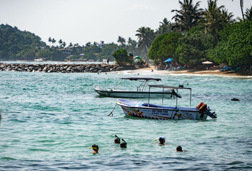 fishing boats on the beach, sri lanka