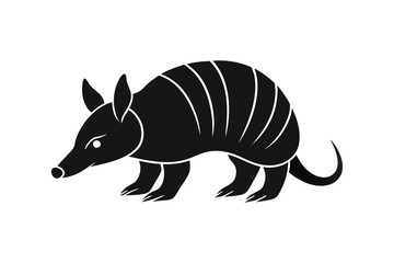 Armadillo icon silhouette on white background
