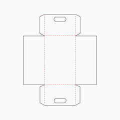 Box packaging die cut template design