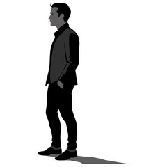 Minimalist Man Standing Clipart Art