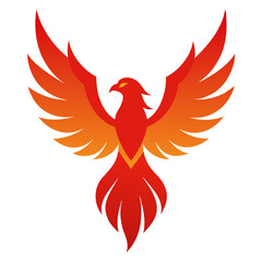 Majestic Phoenix with Curved Wing Design