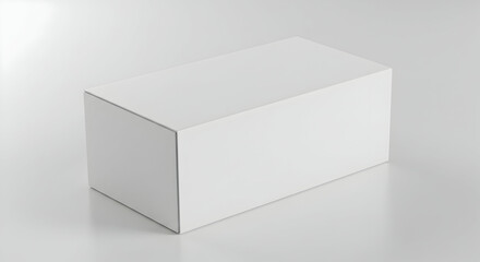 Blank white cardboard box packaging mockup isolated on white background perfect for product presentation design template