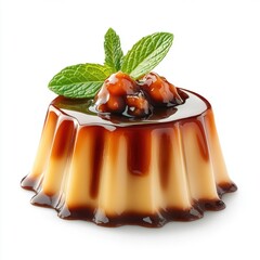 Delicious Caramel Pudding With Glossy
