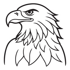 Fototapeta premium eagle silhouette vector logo illustration sticker