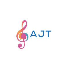 AJT letter logo. AJT Music Inspiring Young Minds Through Melody. The Sound of Growth AJT's Musical Journey.

