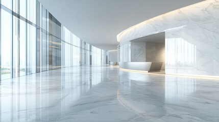 Fototapeta premium Modern Marble Lobby Architecture Interior Design