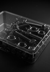 Photo Close Up Bolts and Nuts Hardware Steel Fasteners
