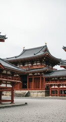 Naklejka premium Photo of Traditional Japanese Temple Architecture Culture Heritage Landmark