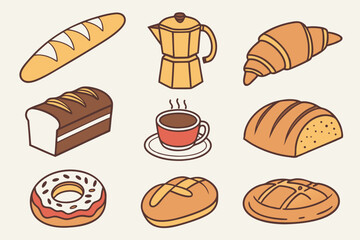set of bread